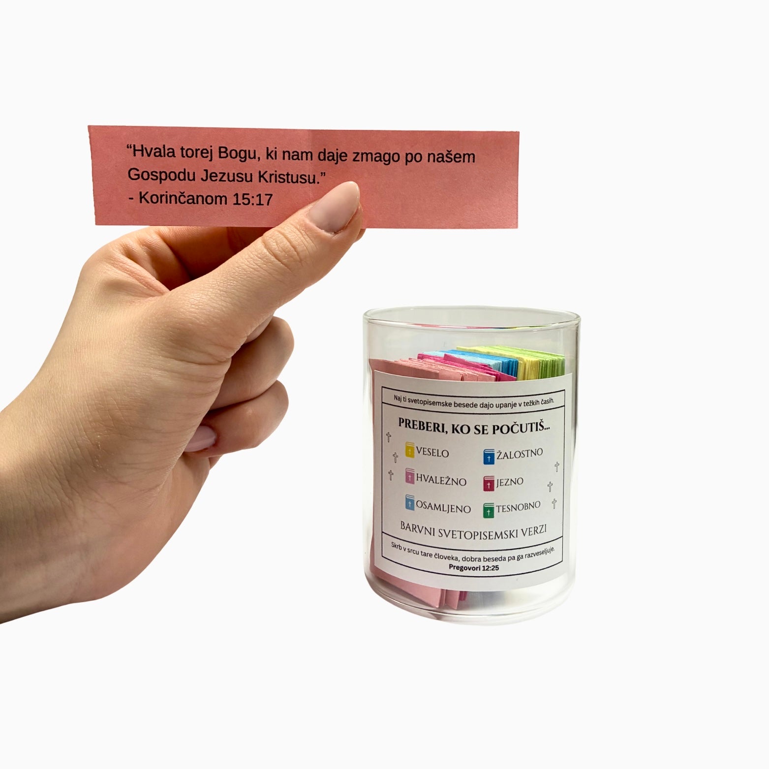 Ročno izdelan 90-dnevni kozarec z verzi