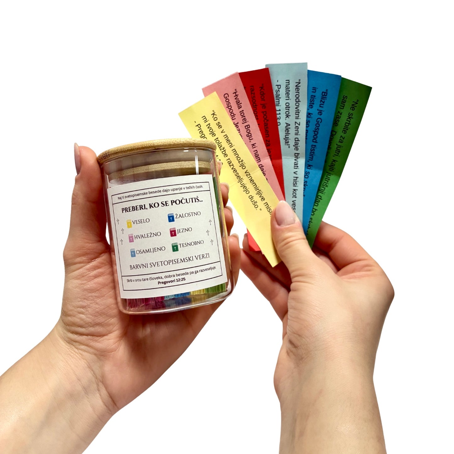 Ročno izdelan 90-dnevni kozarec z verzi