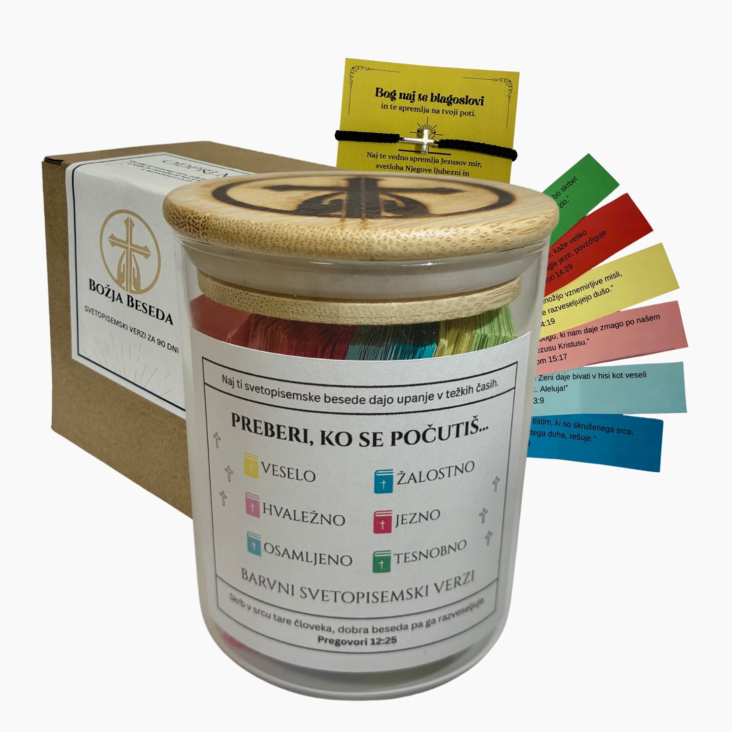 Ročno izdelan 90-dnevni kozarec z verzi